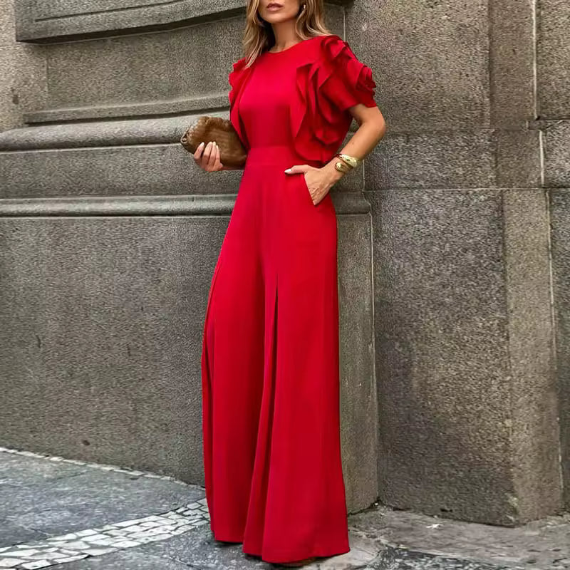 Modigirl Red Romper Jumpsuit Woman