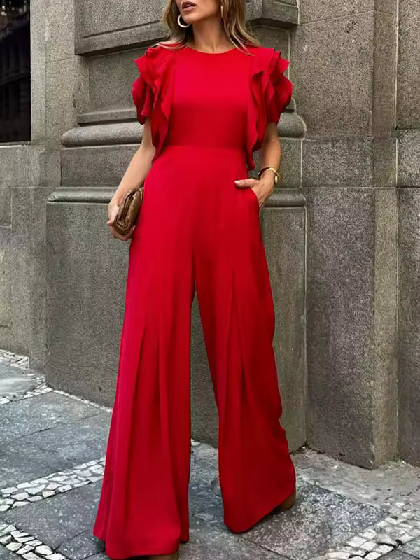 Modigirl Red Romper Jumpsuit Woman
